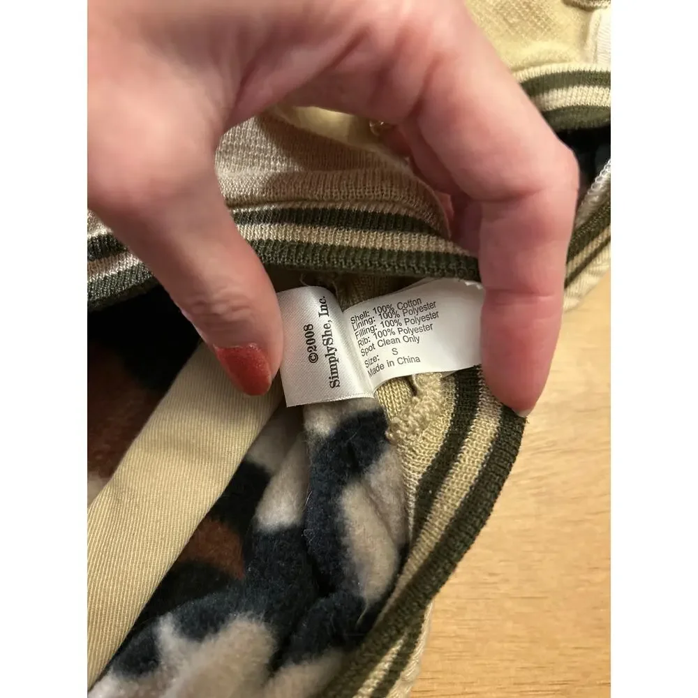 Military Army Look 🐶 Dog Sweater Jacket size Small 11.5”x8”